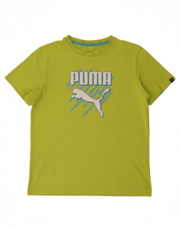 PUMA Boys Graphic T-Shirt Top 15-16 Years Green
