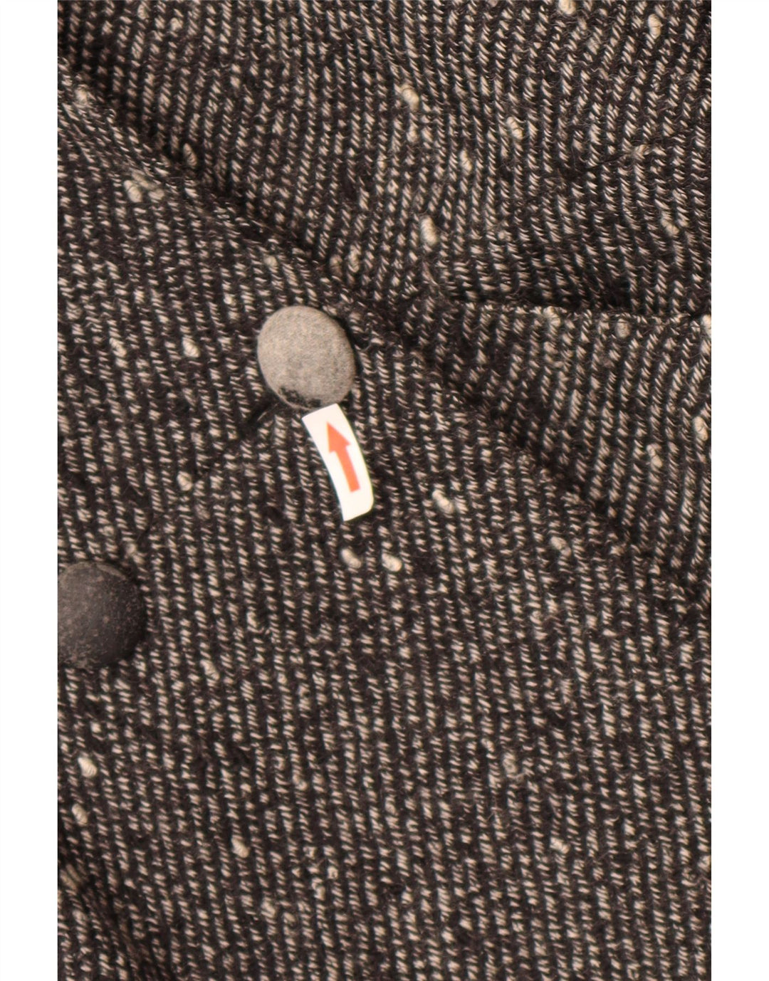 Vintage Damen Zweireihige Blazerjacke EU 42 Große schwarz gefleckte Wolle