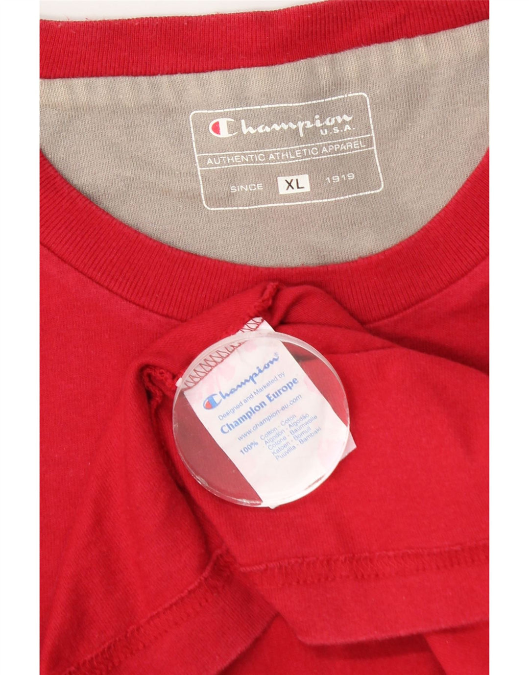 Champion Herren T-Shirt Top XL Rot Baumwolle