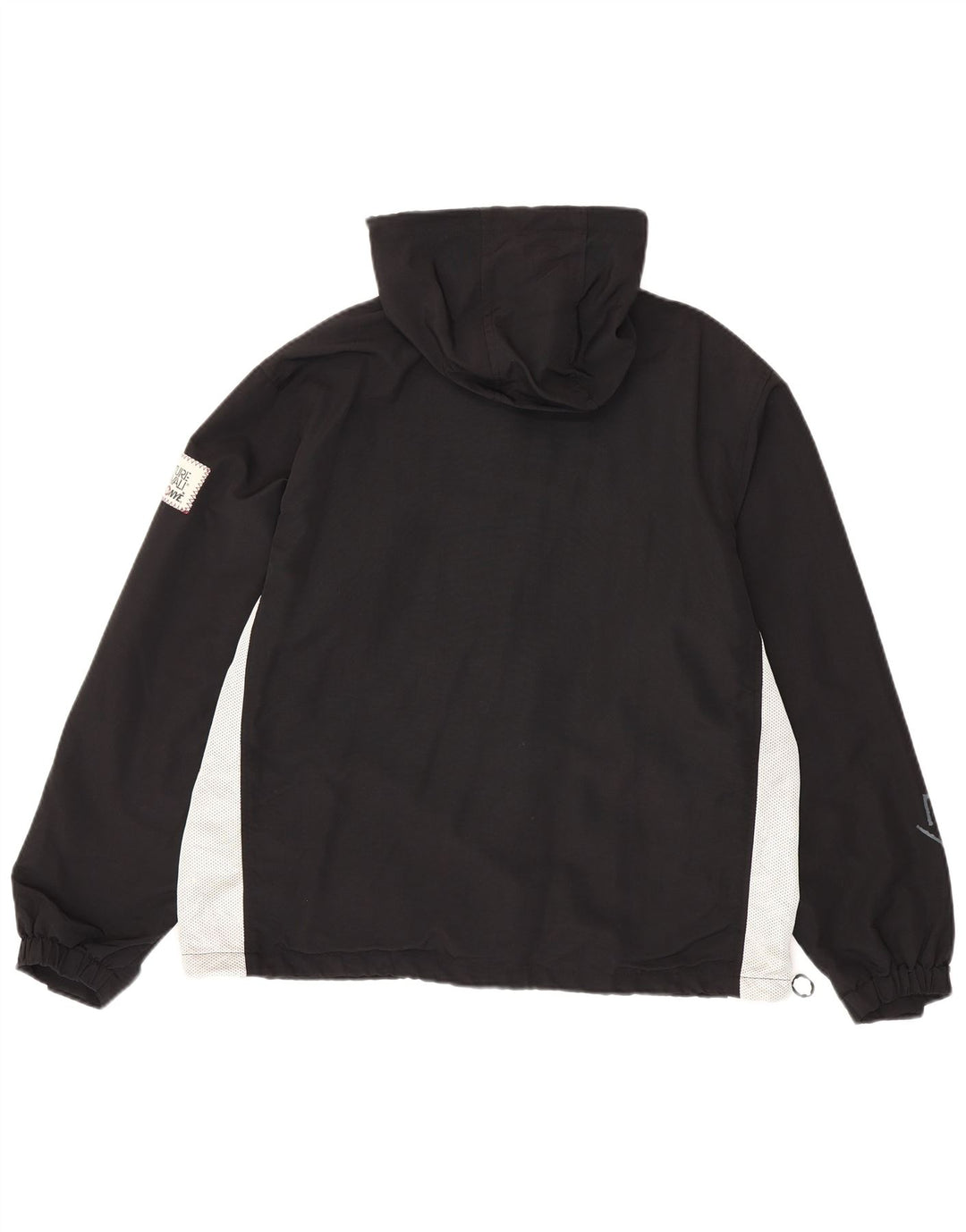 Murphy & Nye Herren-Regenjacke mit grafischer Kapuze, UK 40, Größe L, Schwarz, Farbblock