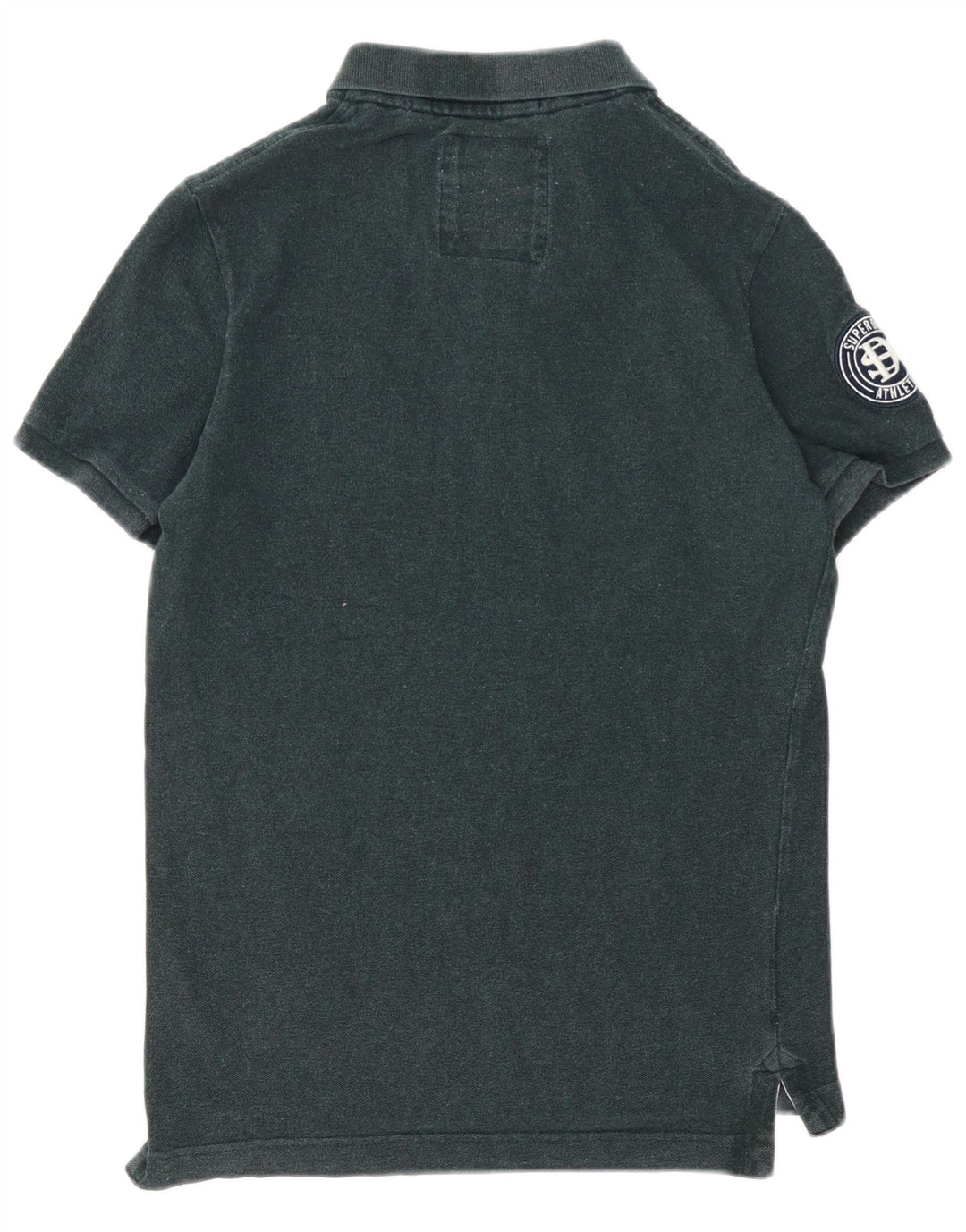 Superdry Herren-Poloshirt aus mittelgrüner Baumwolle mit Grafik
