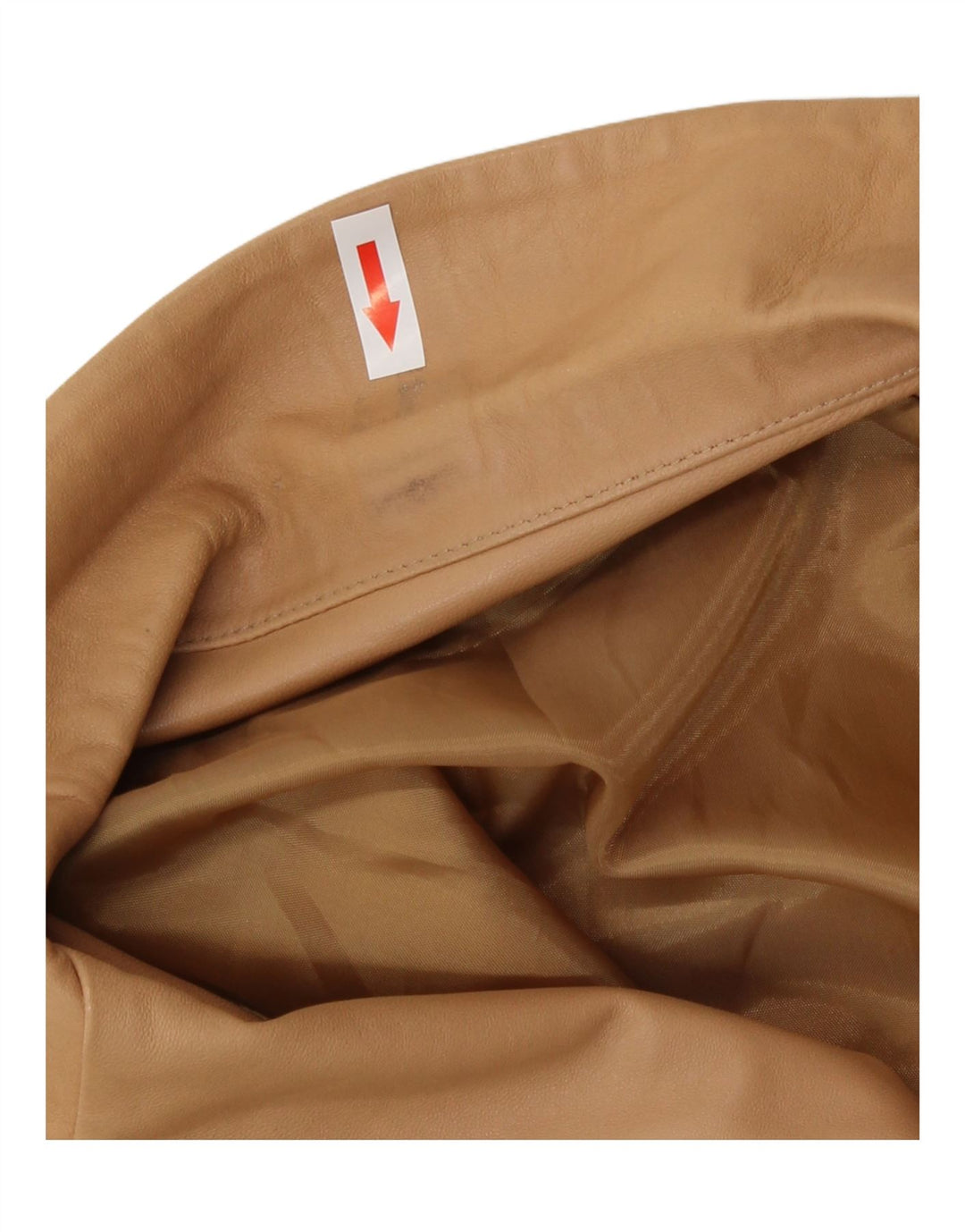 Vintage Damen 3-Knopf-Lederblazer IT 46 Großes beiges Leder