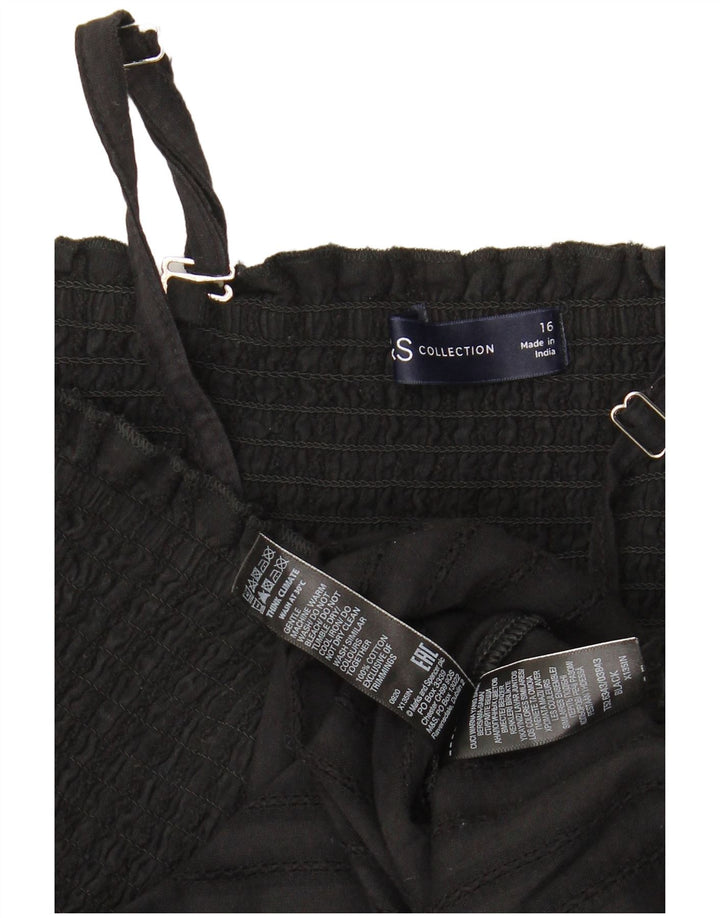 Marks & Spencer Damen-Sommerkleid, UK 46, groß, schwarz gestreift, Baumwolle