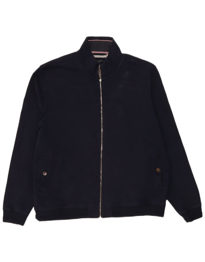 Ted Baker Herren-Trainingsanzug, Oberteil, Jacke, Größe 7 3XL, marineblaue Baumwolle