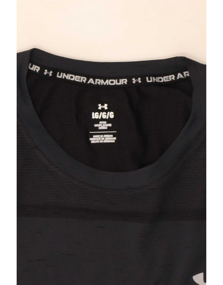 Under Armour Herren-T-Shirt mit tailliertem Schnitt, groß, grau gefleckt