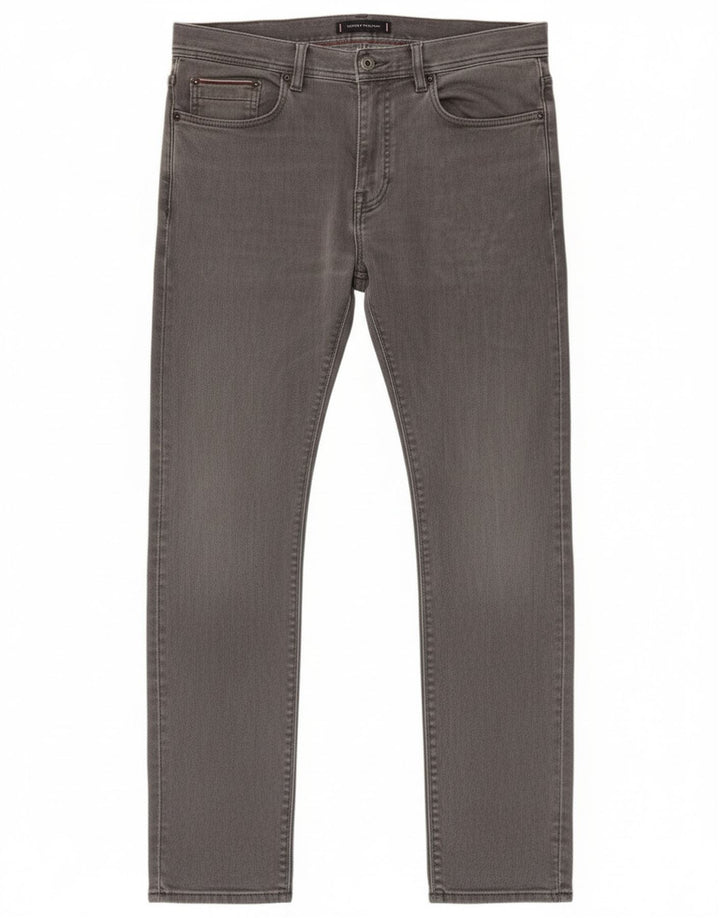 Tommy Hilfiger Herren Bleecker Slim Jeans W32 L32 Graue Baumwolle