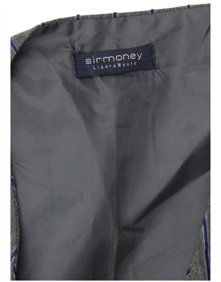 Sirmoney Herrenweste XL Grau gestreift aus Polyester