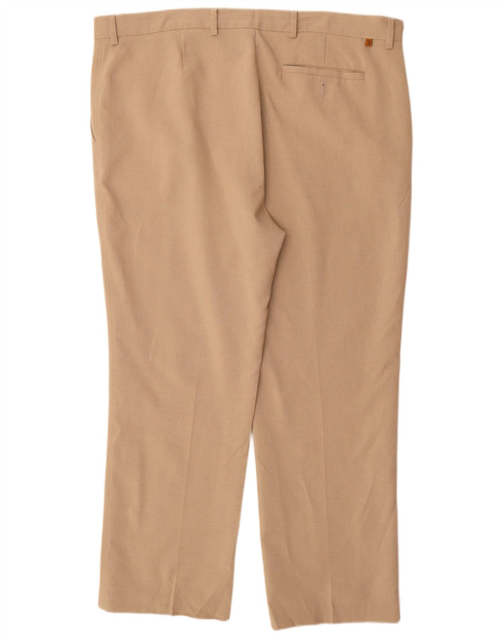 Farah Herren gerade Chinohose W42 L29 Beige Polyester