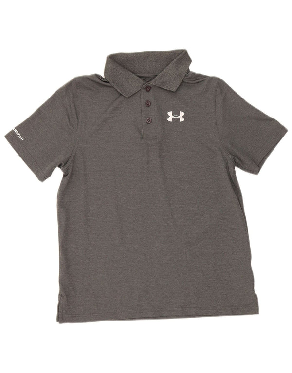 Under Armour Heat Gear Poloshirt für Jungen, 11–12 Jahre, großes graues Polyester
