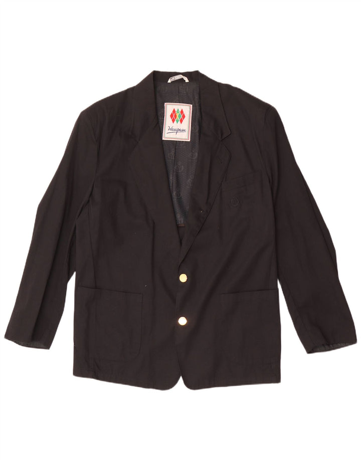 Wampum Herren-Blazer mit 2 Knöpfen, Gr. 40, Größe L, Schwarz, Viskose