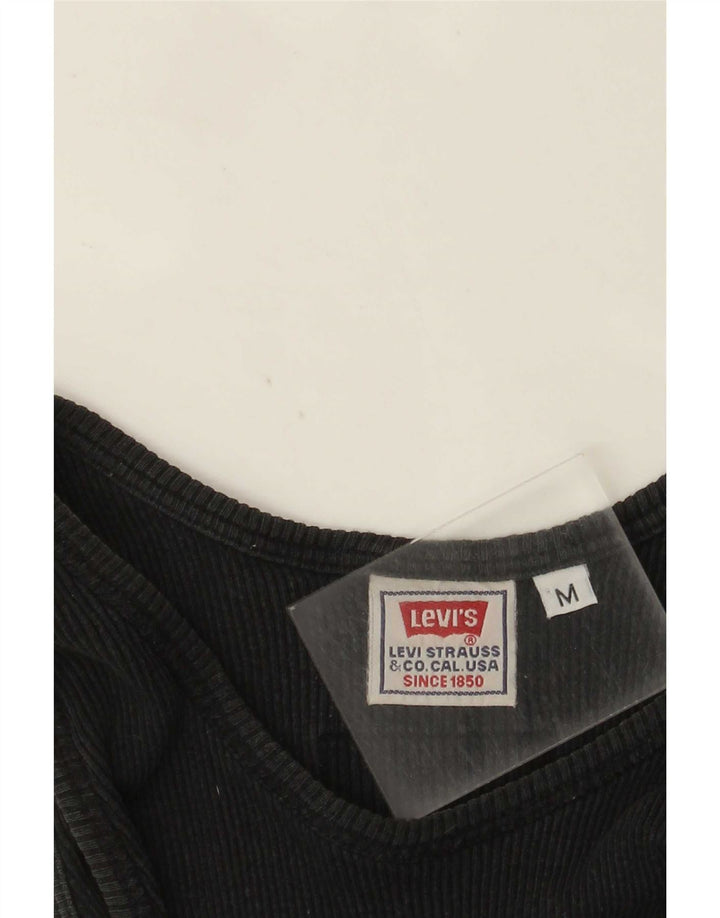 Levi's Damen-Trägershirt UK 12 Mittelschwarze Baumwolle