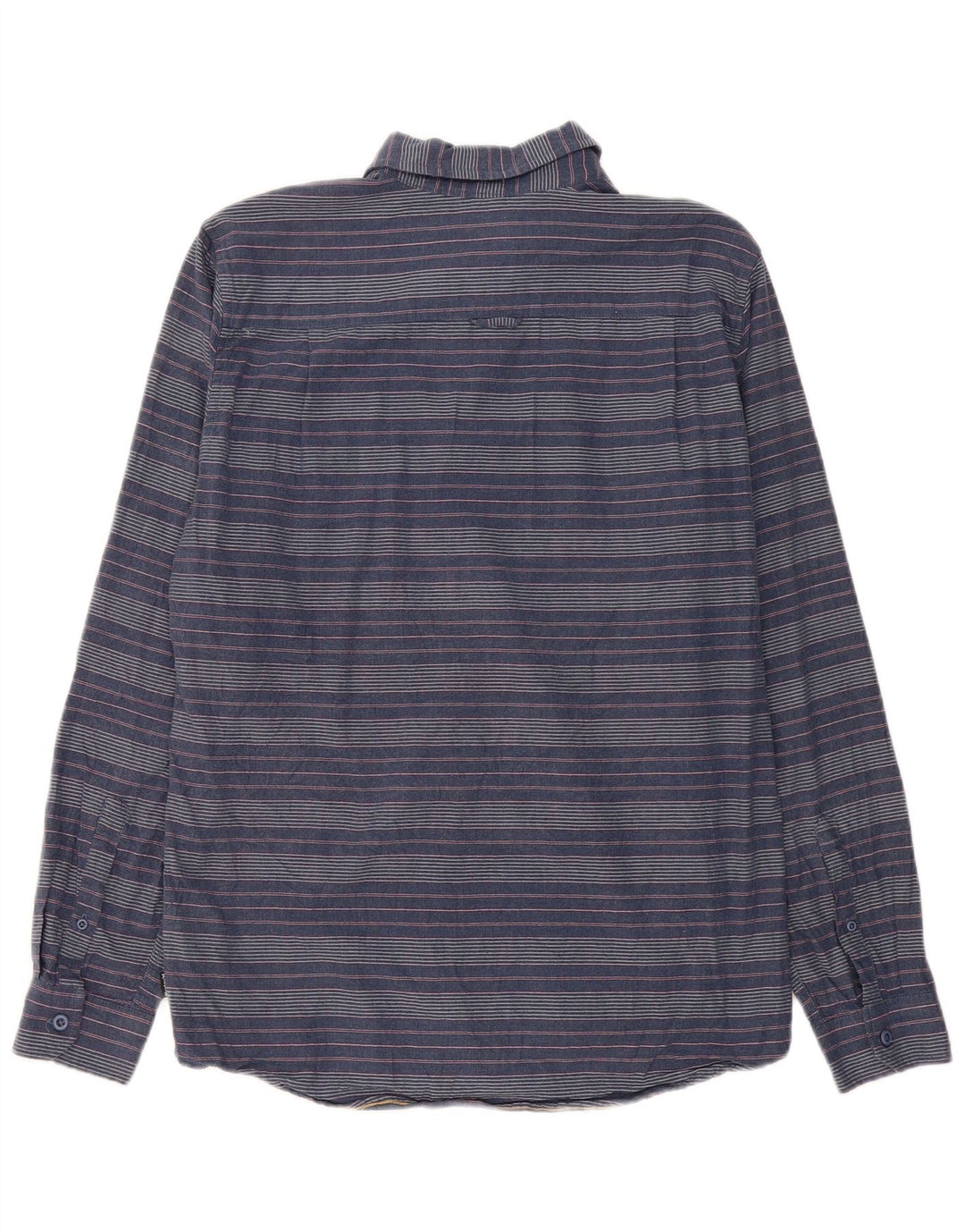 Hurley Herren-Flanellhemd mit klassischer Passform, mittelmarineblau, gestreift, Baumwolle