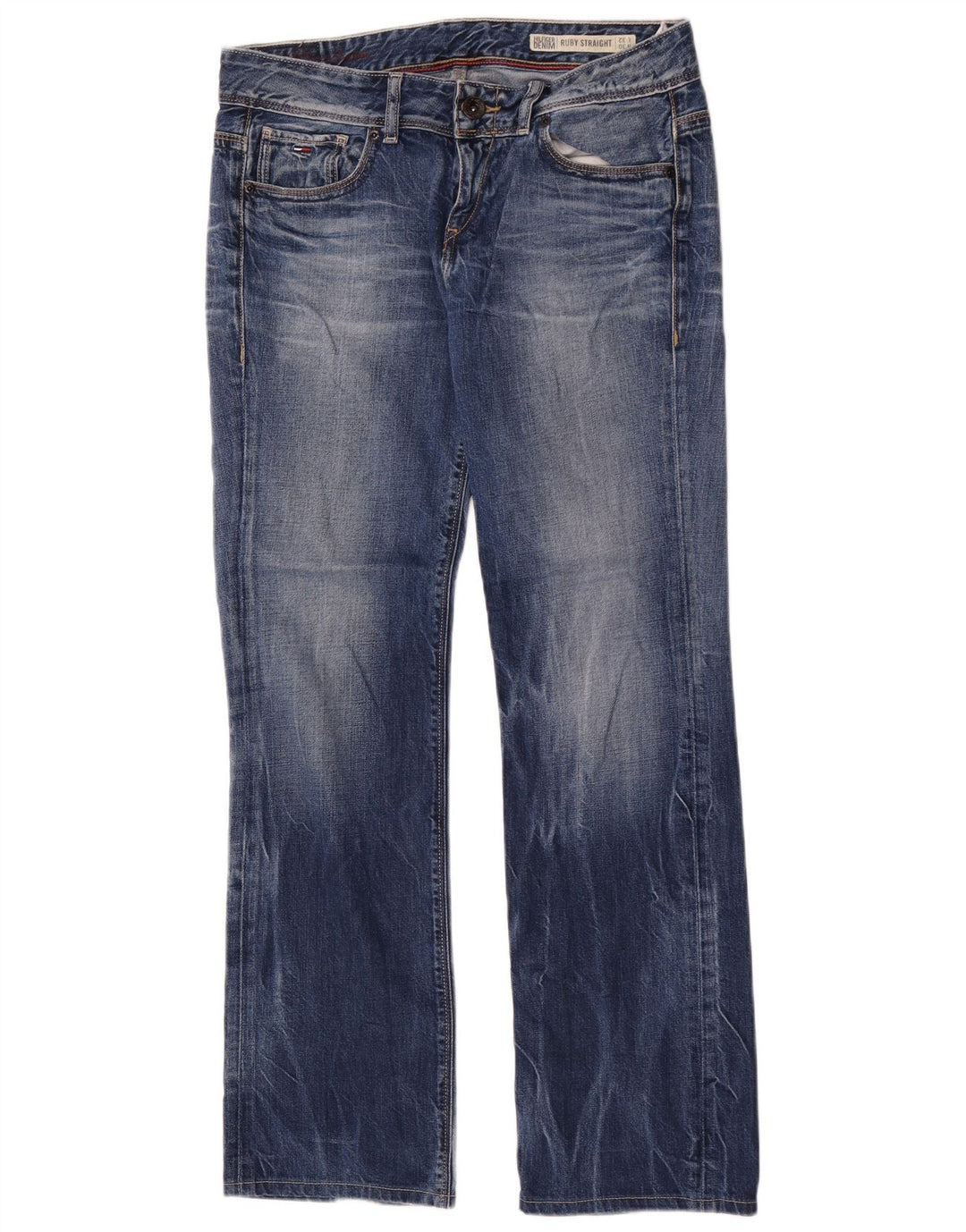 Tommy Hilfiger Damen Ruby Straight Jeans W30 L32 Blaue Baumwolle