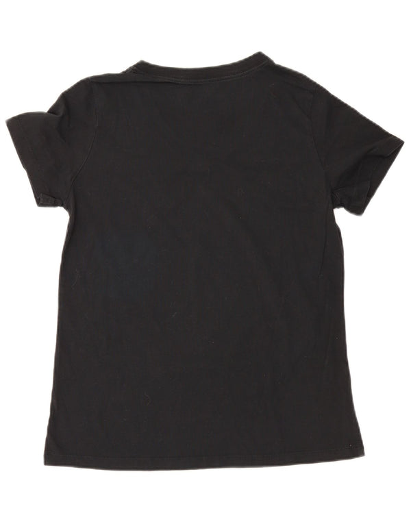 Nike Damen T-Shirt Top UK 12 Medium Schwarz