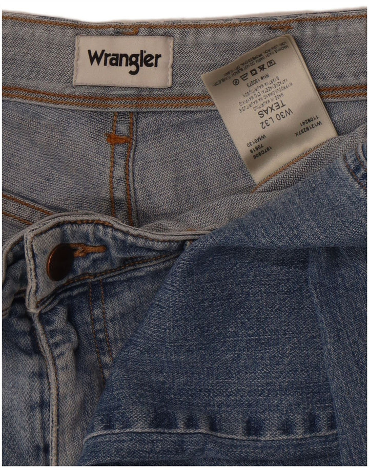 Wrangler Herren Texas Straight Jeans W30 L32 Blaue Baumwolle