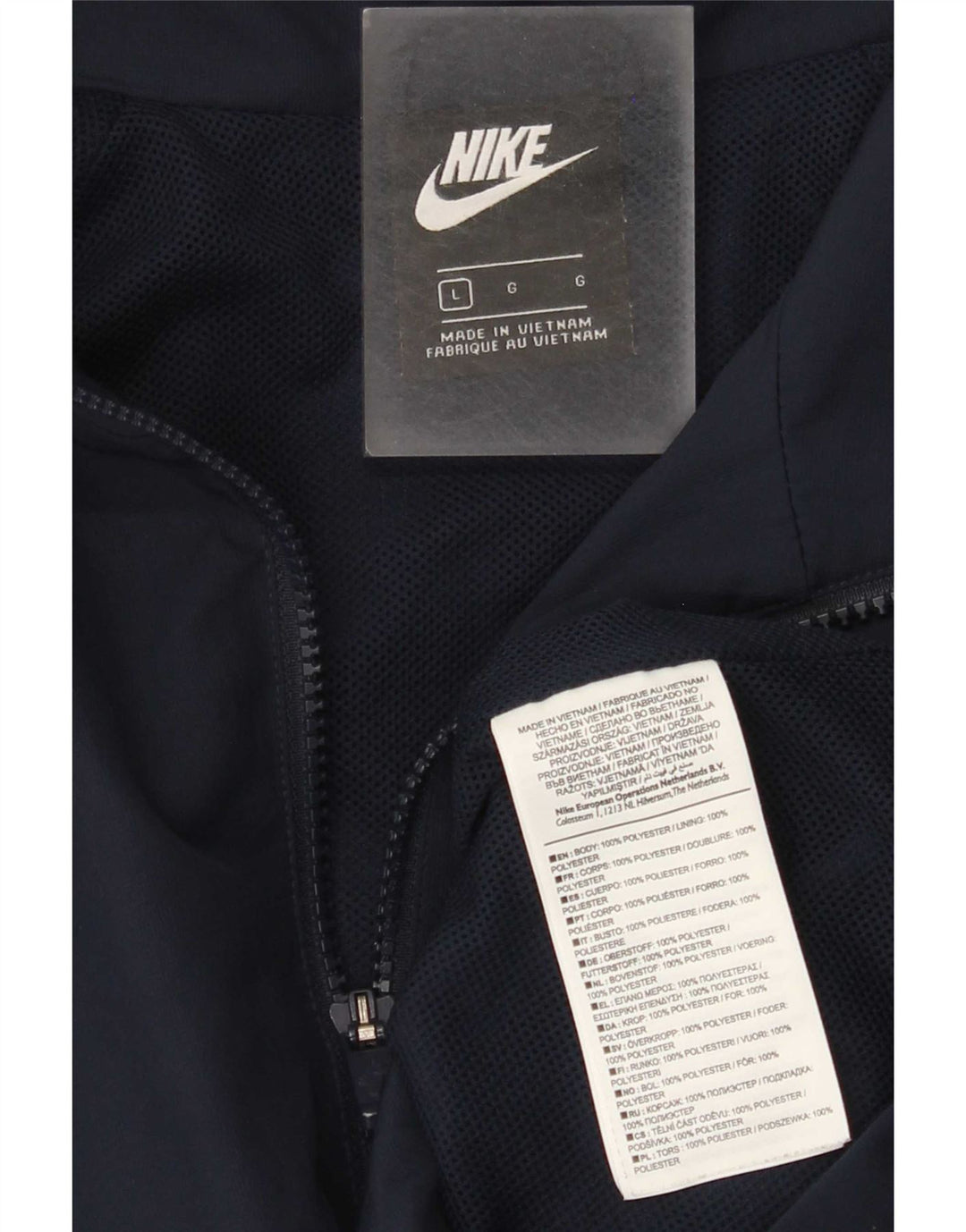 Nike Herren-Trainingsanzug-Top-Jacke, groß, marineblau, Polyester, Sport