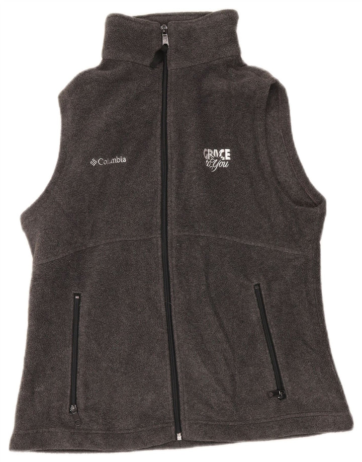 COLUMBIA Damen Fleeceweste UK 14 Mittelgraues Polyester