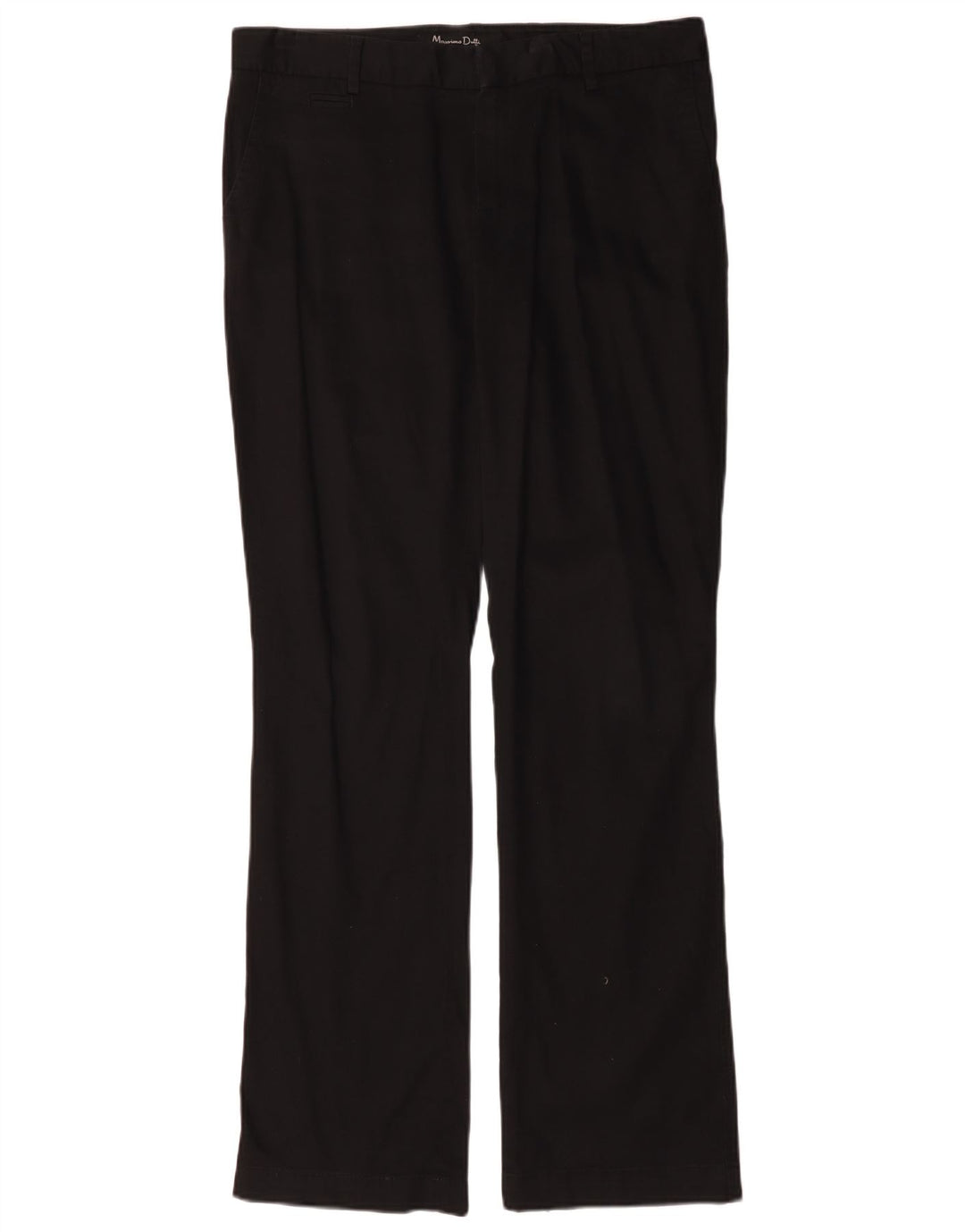 Massimo Dutti Damen Bootcut Chinohose W34 L32 Schwarze Baumwolle