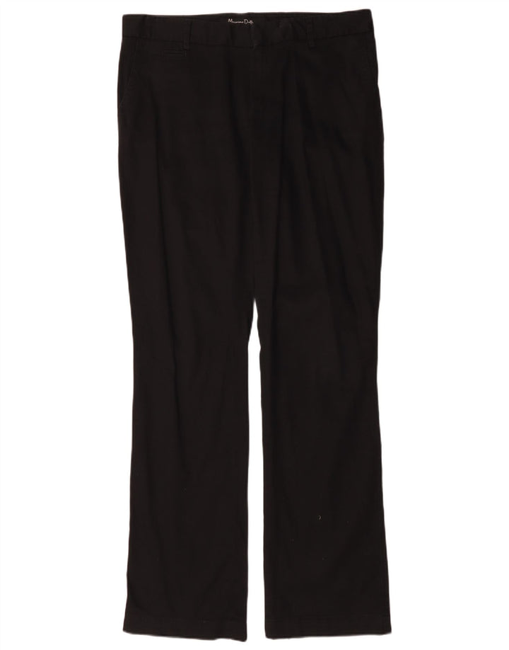 Massimo Dutti Damen Bootcut Chinohose W34 L32 Schwarze Baumwolle