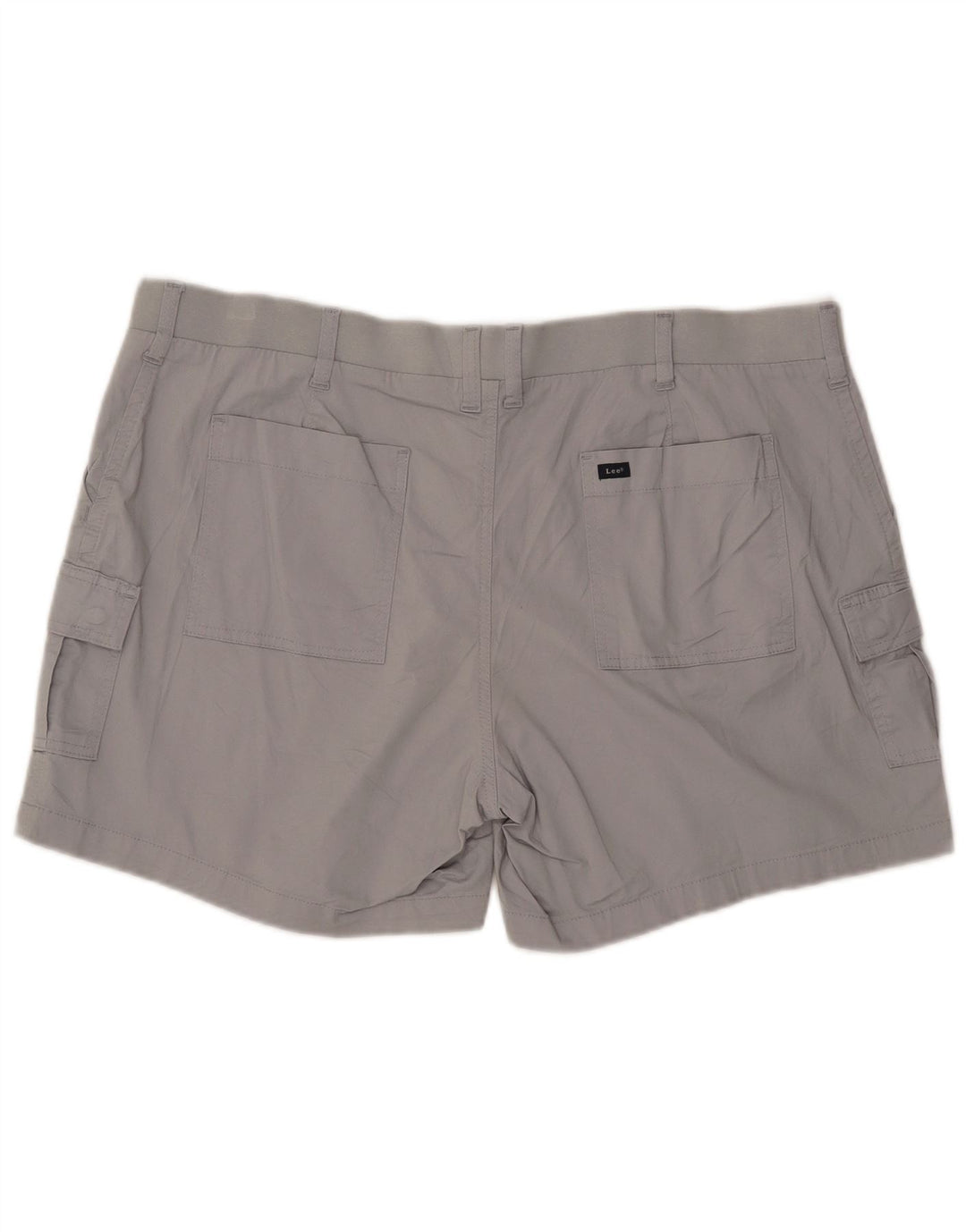 LEE Damen-Cargoshorts mit normaler Passform und mittelhohem Bund, US 22 3XL W42, graue Baumwolle