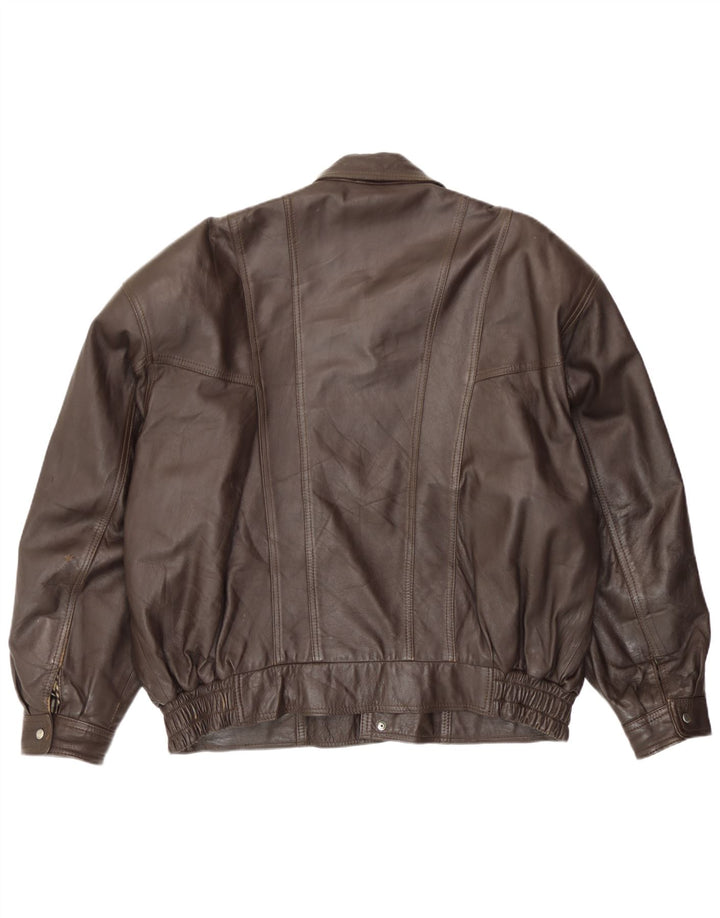 Hohenstein Herren Bomber Lederjacke UK 44 2XL Braunes Leder