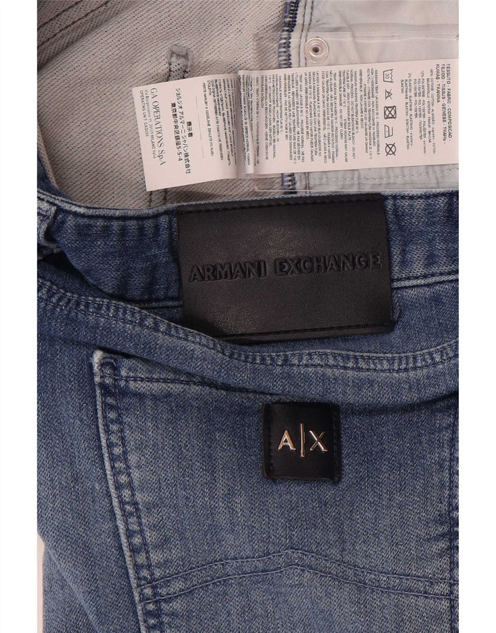 Armani Exchange Damen Slim Jeans W32 L32 Blaue Baumwolle