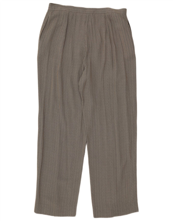 Talbots 2-teiliges Damen-Set mit 2 Knöpfen, UK 16, Größe L, W34, L30, graues Fischgrätenmuster