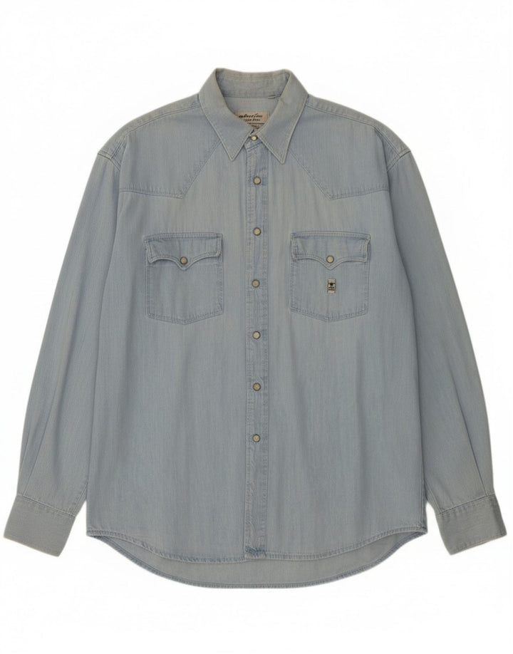 Uniform Herren Jeanshemd XL Blau Baumwolle