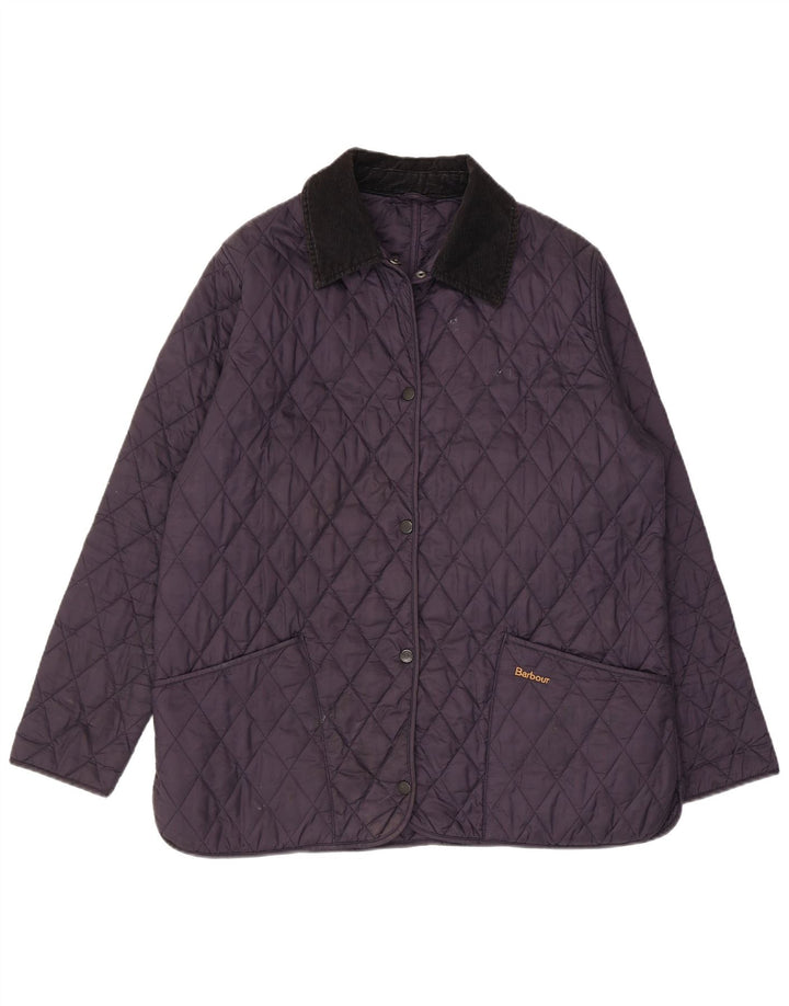 Barbour Damen Steppjacke UK 16 Large Marineblau Polyamid