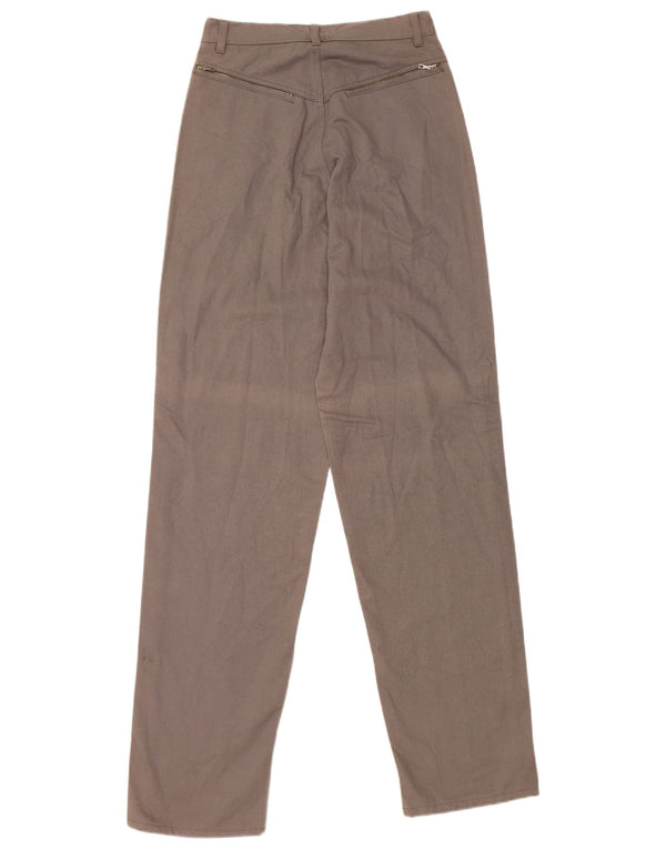 Vintage Damen Freizeithose mit hoher Taille IT 42 Medium W26 L34 Grau