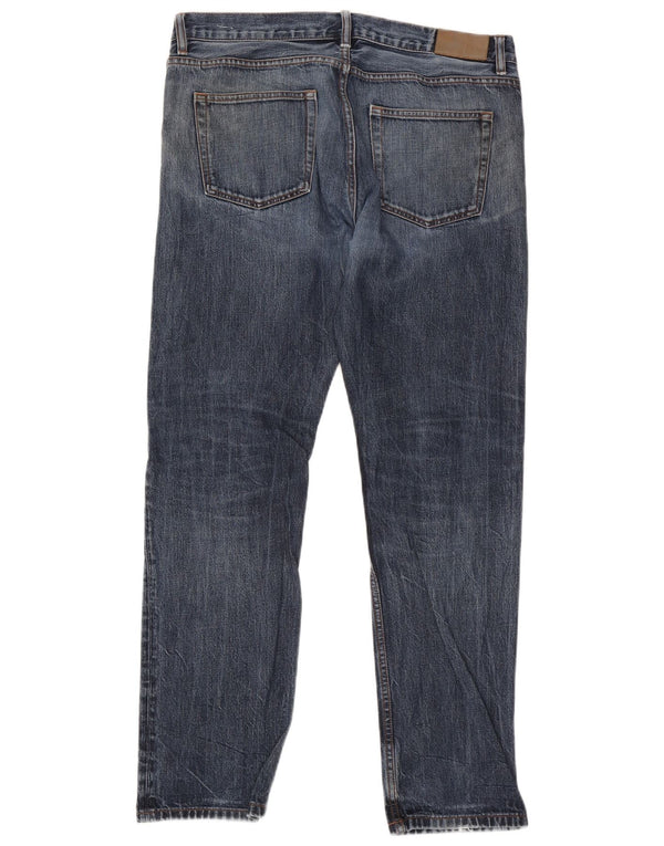 Reiss Herren Straight Jeans W36 L31 Blaue Baumwolle