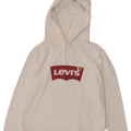 LEVI'S Damen-Kapuzenpullover mit Grafik, UK 14, mittelweiße Baumwolle