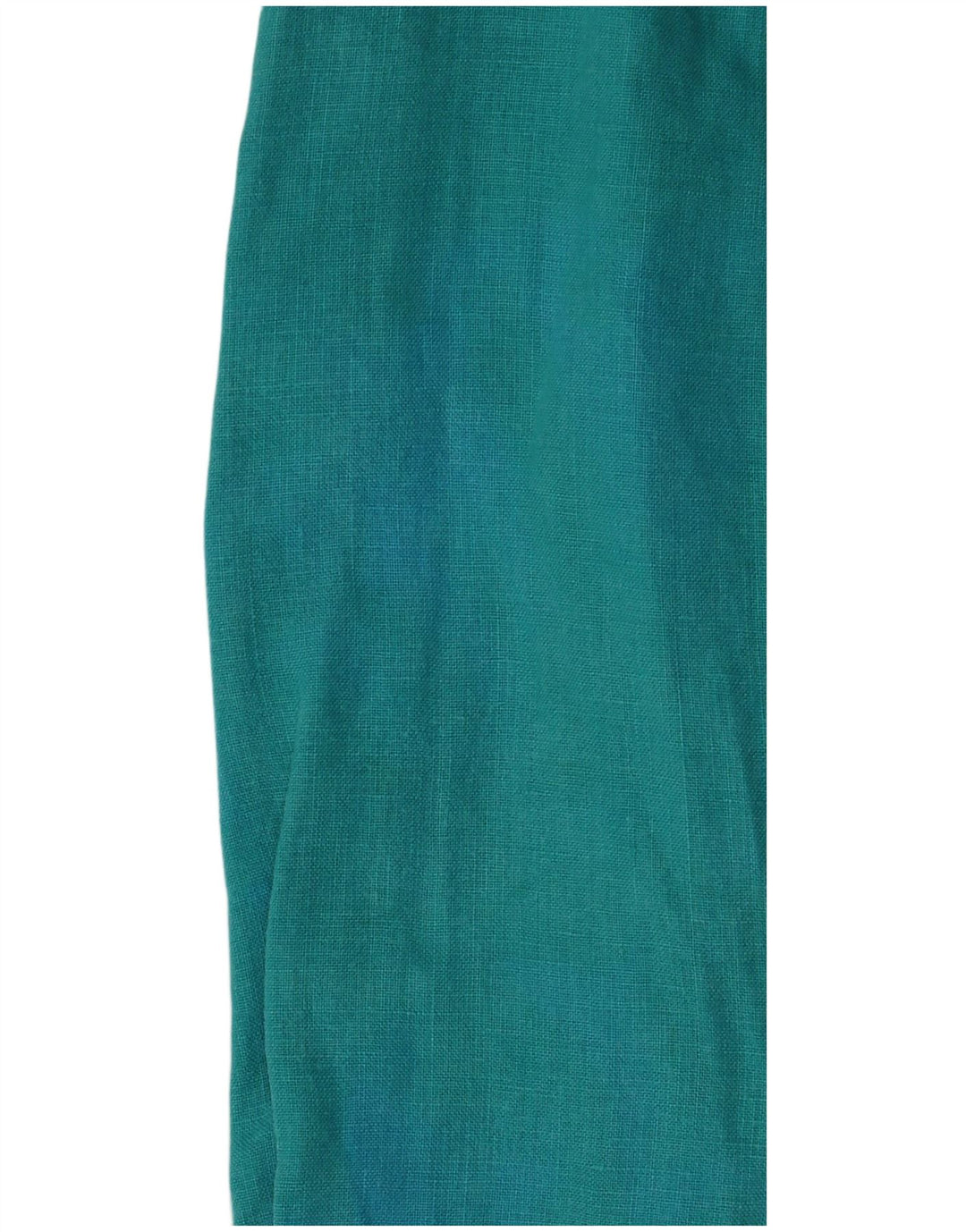 RALPH LAUREN Damen Langarm-Blusenoberteil UK 14 Mitteltürkises Leinen