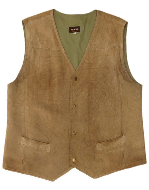 Pionier Herren Wildlederweste Medium Khaki