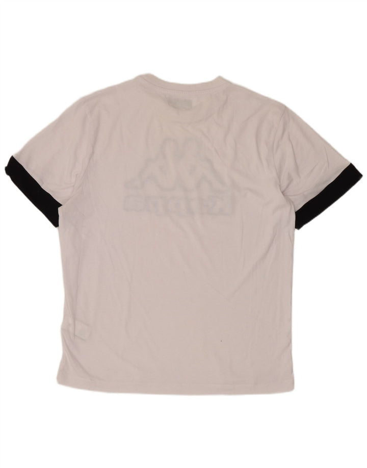 Kappa Herren-T-Shirt mit Grafik, mittelweiße Baumwolle