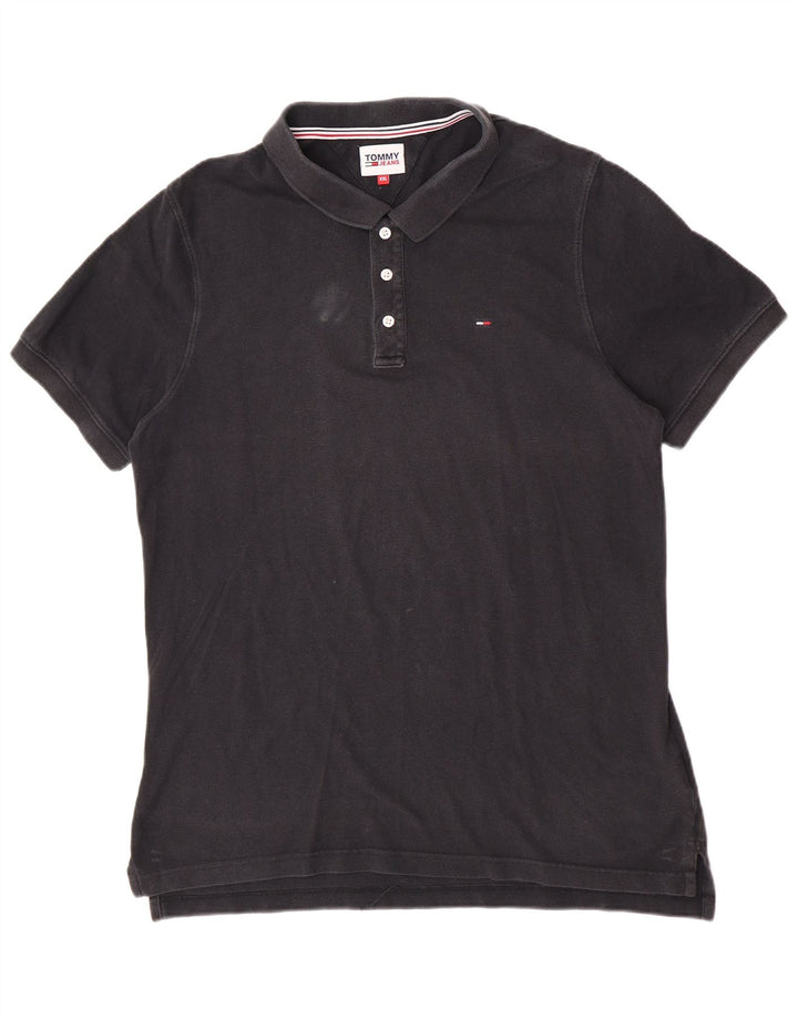 Tommy Hilfiger Herren Poloshirt 2XL Schwarz Baumwolle