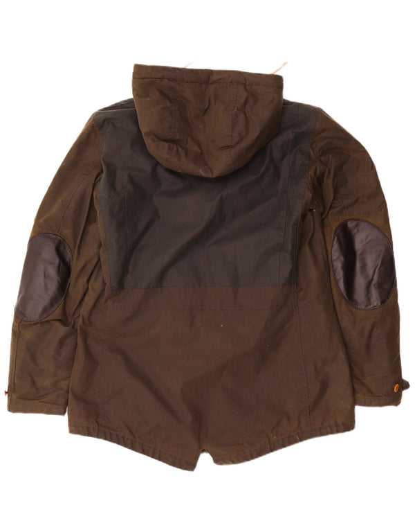 Barbour Herren-Jacke aus gewachster Baumwolle mit Kapuze, UK 40, Größe L, Braun