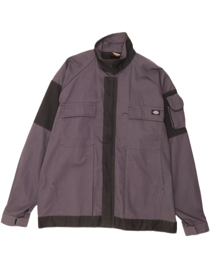 Dickies Herren Utility-Jacke UK 46 3XL Graue Colourblock-Baumwolle