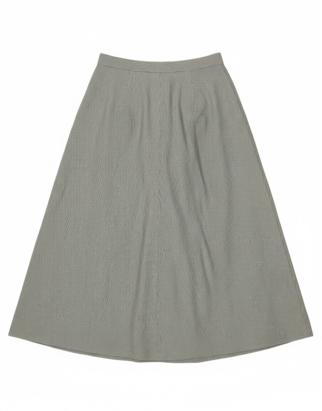 Vintage Damen ausgestellter Rock IT 46 Groß W30 Grün gestreift Polyester