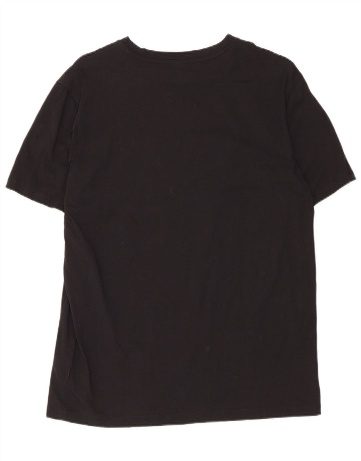 Hugo Boss Herren-T-Shirt mit Grafik, mittelschwarze Baumwolle