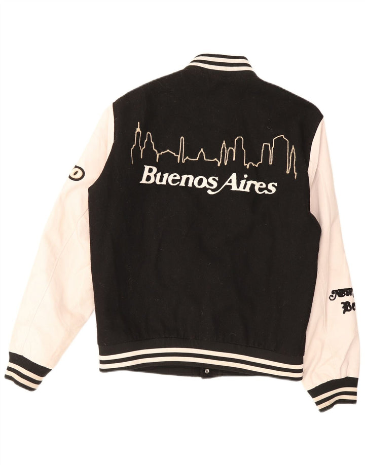 Jack & Jones Herren Graphic Varsity Jacke UK 38 Mittelschwarz Farbblock