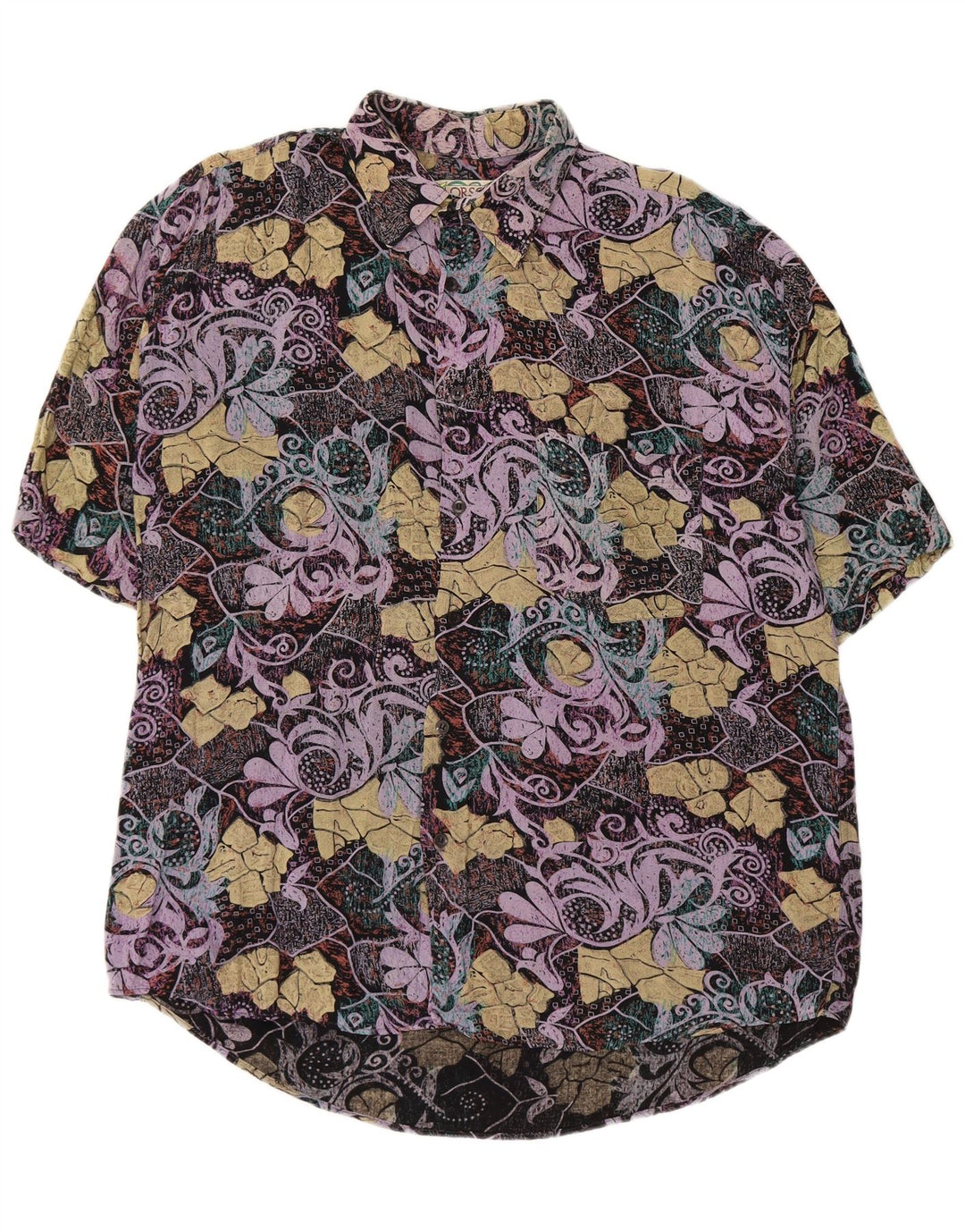 ORSO POETA Herren Kurzarmhemd 2XL Mehrfarbig Paisley Viskose
