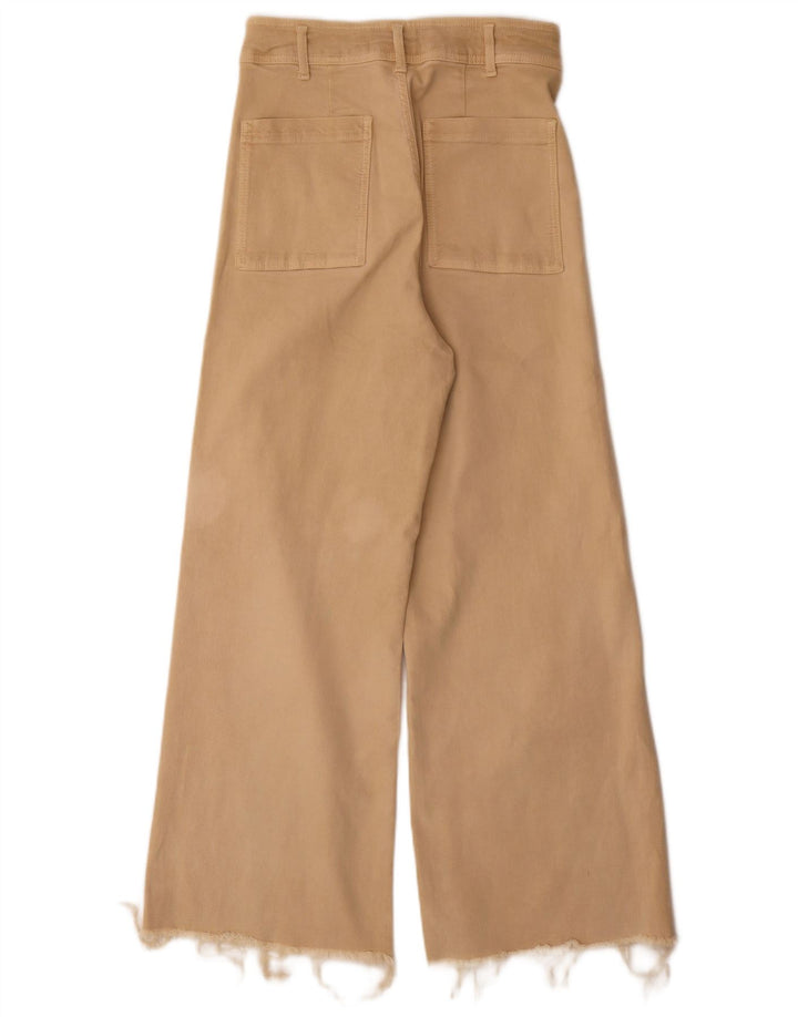 Zara Damen-Jeans mit weitem Bein, EU 40, mittelgroß, W30, L31, Beige