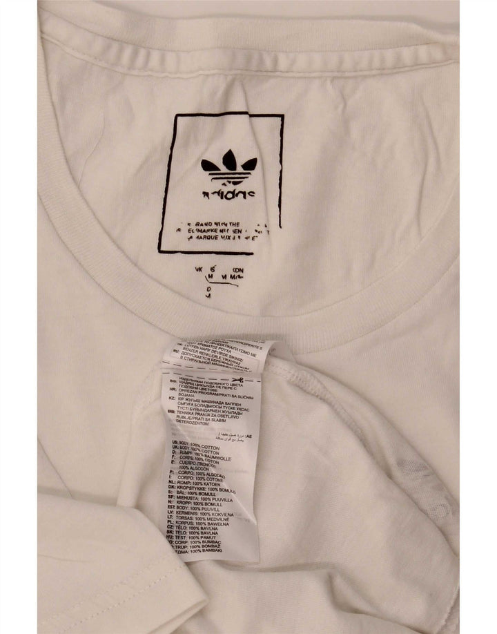 Adidas Herren T-Shirt Top Mittelweiße Baumwolle