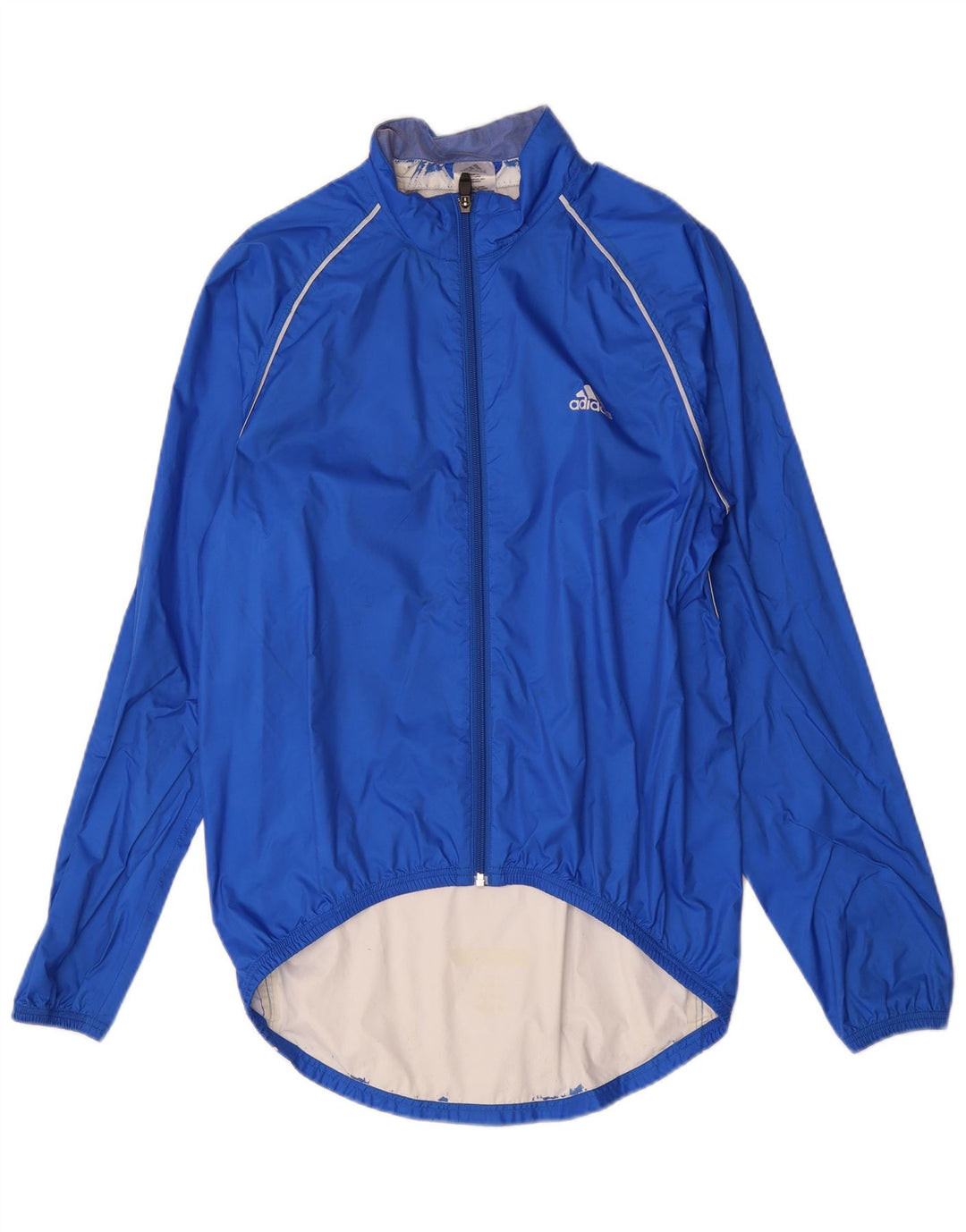 ADIDAS Mens Rain Jacket UK 38/40 Medium Blue Polyamide
