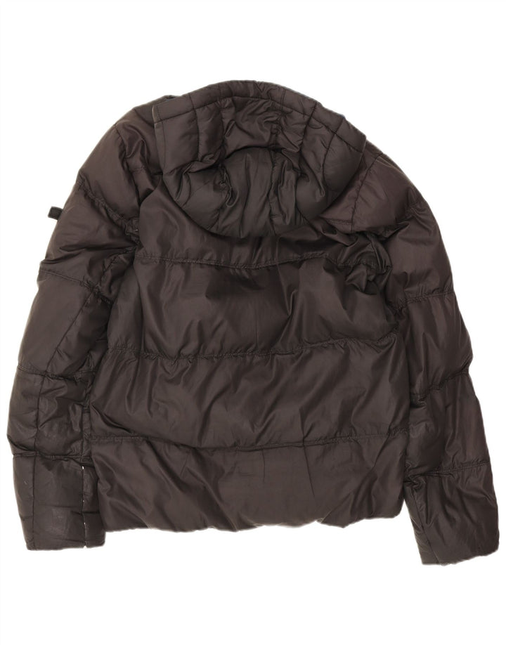 Tommy Hilfiger Herren-Jacke mit Kapuze, gepolstert, UK 38, Mittelschwarz, Polyester