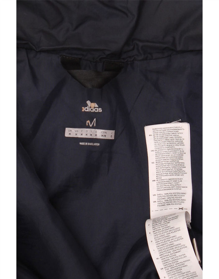 Adidas Herren Wattierte Jacke UK 38 Medium Marineblau Polyester