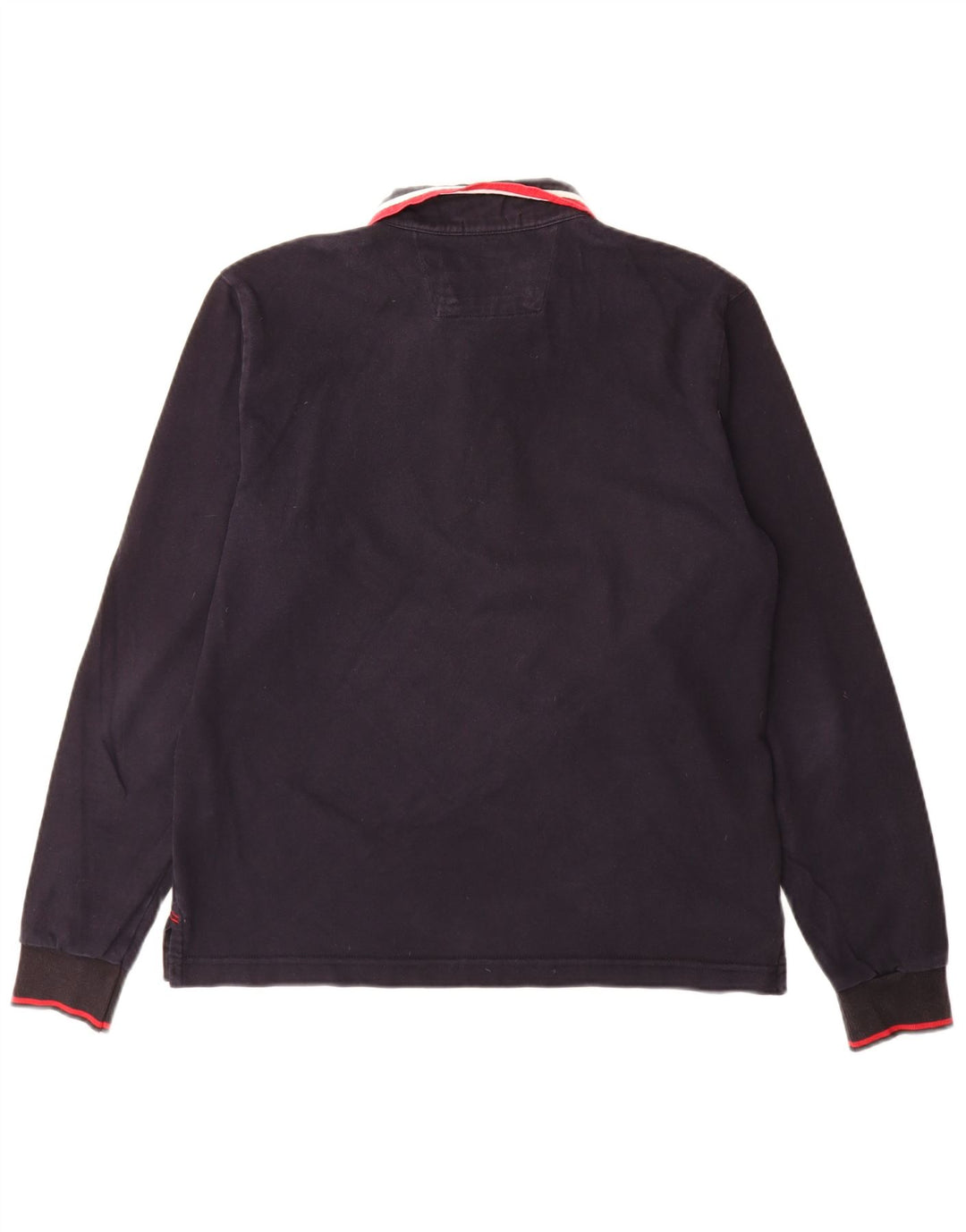 North Sails Herren-Langarm-Poloshirt, mittelmarineblaue Baumwolle