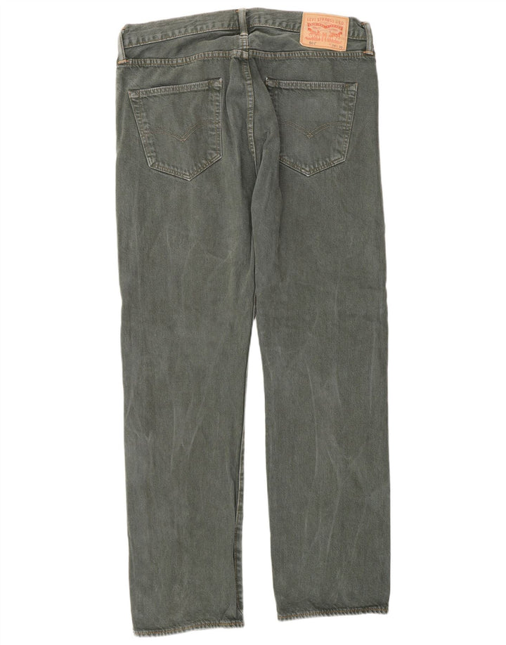 Levi's Herren 501 Straight Jeans W34 L30 Graue Baumwolle