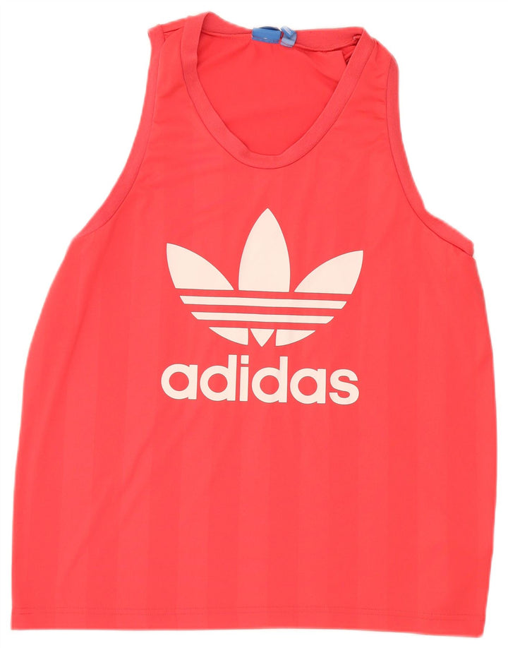 ADIDAS Herren Grafik-Weste-Top, großes rotes Polyester
